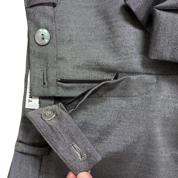Trina Turk California Chic Pants | Metallic Gray | Size 4 | Mid Rise Straight - Picture 6 of 8